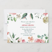 Jardin Aquarelle Florale Baby shower Invitation (Devant)