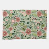 Jardin atomique Floral Serviette de cuisine (Horizontal)