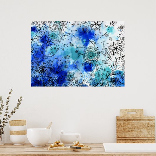 Jardin aux fleurs - affiche (Cuisine)