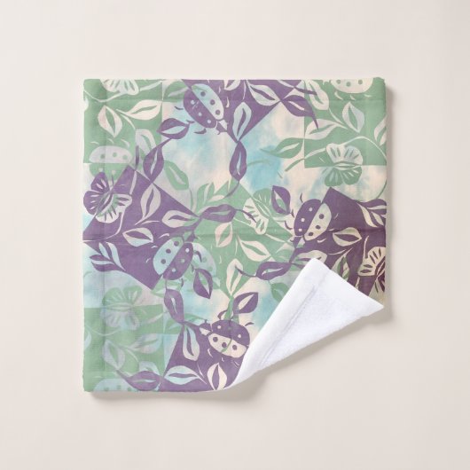 Jardin aux papillons Ladybug Boho ensemble de serv (Gant de toilette)