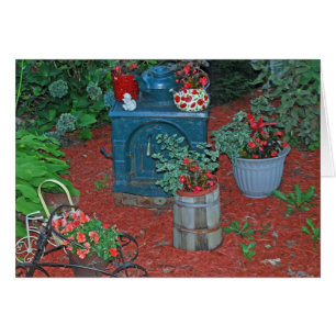 "Jardin avec le fourneau de fer "