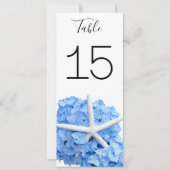 Jardin balnéaire Carte de numéro de table recto ve (Dos)