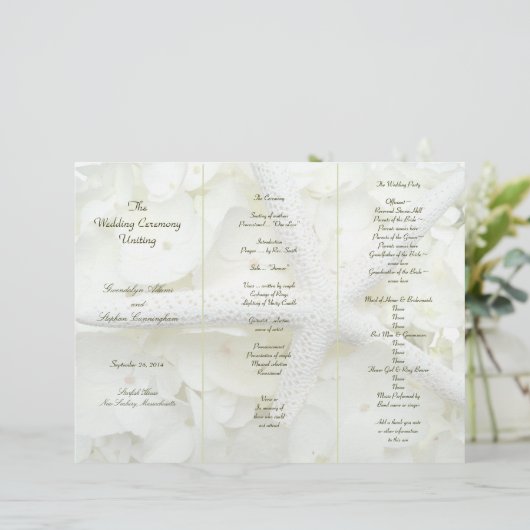 Jardin balnéaire Tri-Fold Modèle du programme sur  (Debout devant)