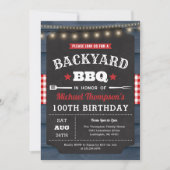 Jardin Barbecue 100e anniversaire Invitation (Devant)