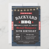 Jardin Barbecue 50e anniversaire Invitation (Devant)