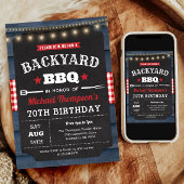 Jardin Barbecue 70e anniversaire Invitation