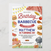 Jardin BBQ 30e Invitation anniversaire (Devant)