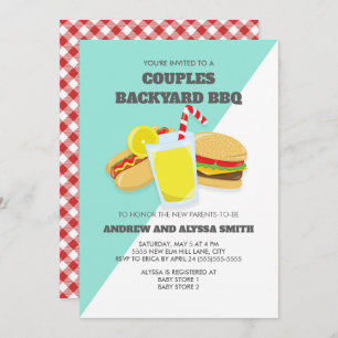 Jardin BBQ Couples Baby shower Invitation