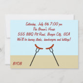 Jardin BBQ Retrouvez ensemble Invitation de fête (Dos)