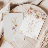 Jardin bébé fleuri en fleurs invitation baby showe