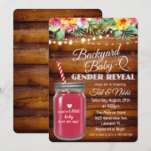 Jardin bébé Q Mason Jar Genre Reveillez Invitation (Devant / Derrière)