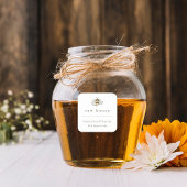 Jardin Beekeeper Carré Honey Jar Étiquette cadeau