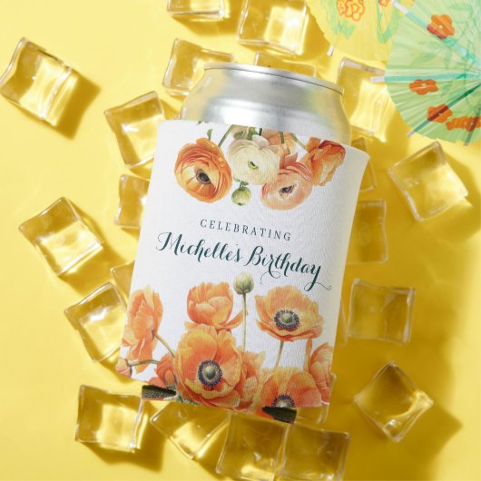 Jardin blanc orange rustique Glacière d'anniversai (Été in situ)