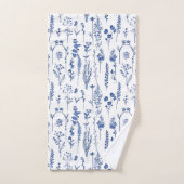 Jardin Bleu Fleur sauvage Motif (Serviette à main)
