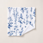 Jardin Bleu Fleur sauvage Motif (Gant de toilette)