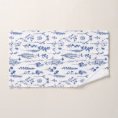 Jardin Bleu Fleur sauvage Motif (Serviette à main)