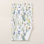 Jardin Bleu Fleur sauvage Motif (Serviette à main)