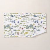 Jardin Bleu Fleur sauvage Motif (Serviette à main)
