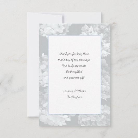 Jardin Bleu Hydrangea Appartement Merci Note (Dos)