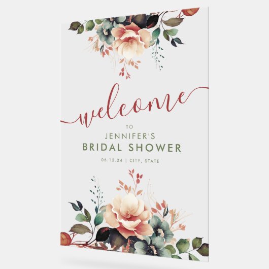 Jardin bohème Fête des mariées fleurie Bienvenue (Angle)