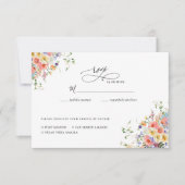 Jardin Bohème Fleur Sauvage | RSVP de mariage (Devant)