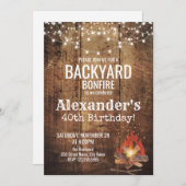 Jardin Bonfire Invitation d'anniversaire (Devant / Derrière)