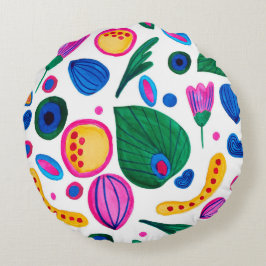 Jardín Botánico Abstracto Boho Maximalist Rond Kussen