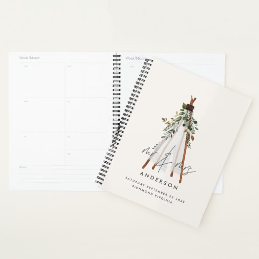 Jardin botanique bohème moderne teepee (Devant avec enveloppe)