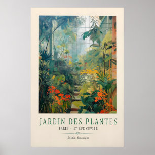 Jardin Botanique de Paris Affiche Vintage Jardin d