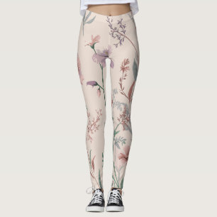 Jardin botanique élégant Leggings imprimés floraux