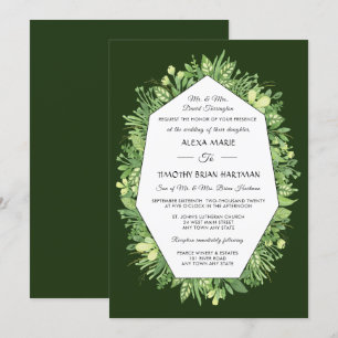 Jardin botanique Faire-part de mariage traditionne