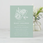 Jardin botanique | Invitation Baby shower (Debout devant)