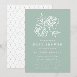 Jardin botanique Invitation Baby shower