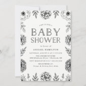 Jardin botanique| Invitation Baby shower (Devant)