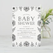 Jardin botanique| Invitation Baby shower (Debout devant)