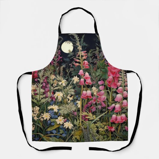 Jardin botanique romantique fleur sauvage tablier (Recto)