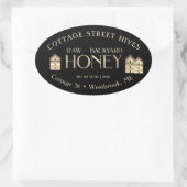 Jardin brut ruches or Embossé Texte Miel Étiquette (Sac)