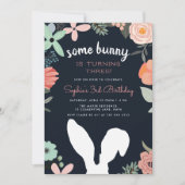 Jardin Bunny | Invitation de fête d'anniversaire d (Devant)