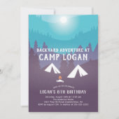 Jardin Camping Anniversaire Invitation (Devant)