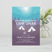 Jardin Camping Anniversaire Invitation (Debout devant)