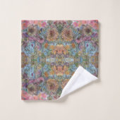 Jardin Chic Fleur Chic Shabby peinture aquarelle (Gant de toilette)