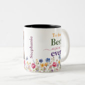 Jardin coloré Boho Fleur sauvage Mère's Day Mug (Devant droit)