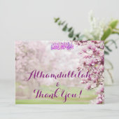 Jardin coloré Mariage musulman islamique Merci (Debout devant)