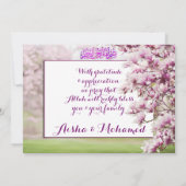 Jardin coloré Mariage musulman islamique Merci (Dos)