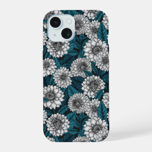 jardin Dahlia blanc/ feuilles bleues 2
