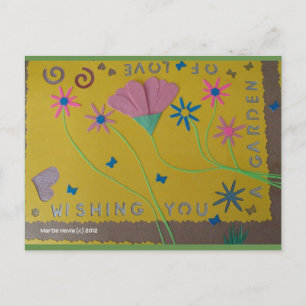 Jardin d'amour vert   Carte postale Blue Beach Son