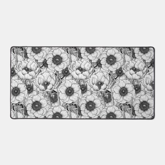 Jardin d'anémones en noir et blanc (Recto)