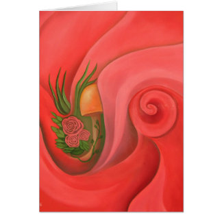 Jardin dans la carte de rose