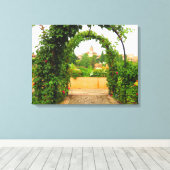Jardin dans l'Alhambra, Grenade, Espagne - Toile (Insitu (Plancher de Bois))