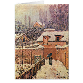 Jardin dans Louveciennes, hiver par Alfred Sisley
